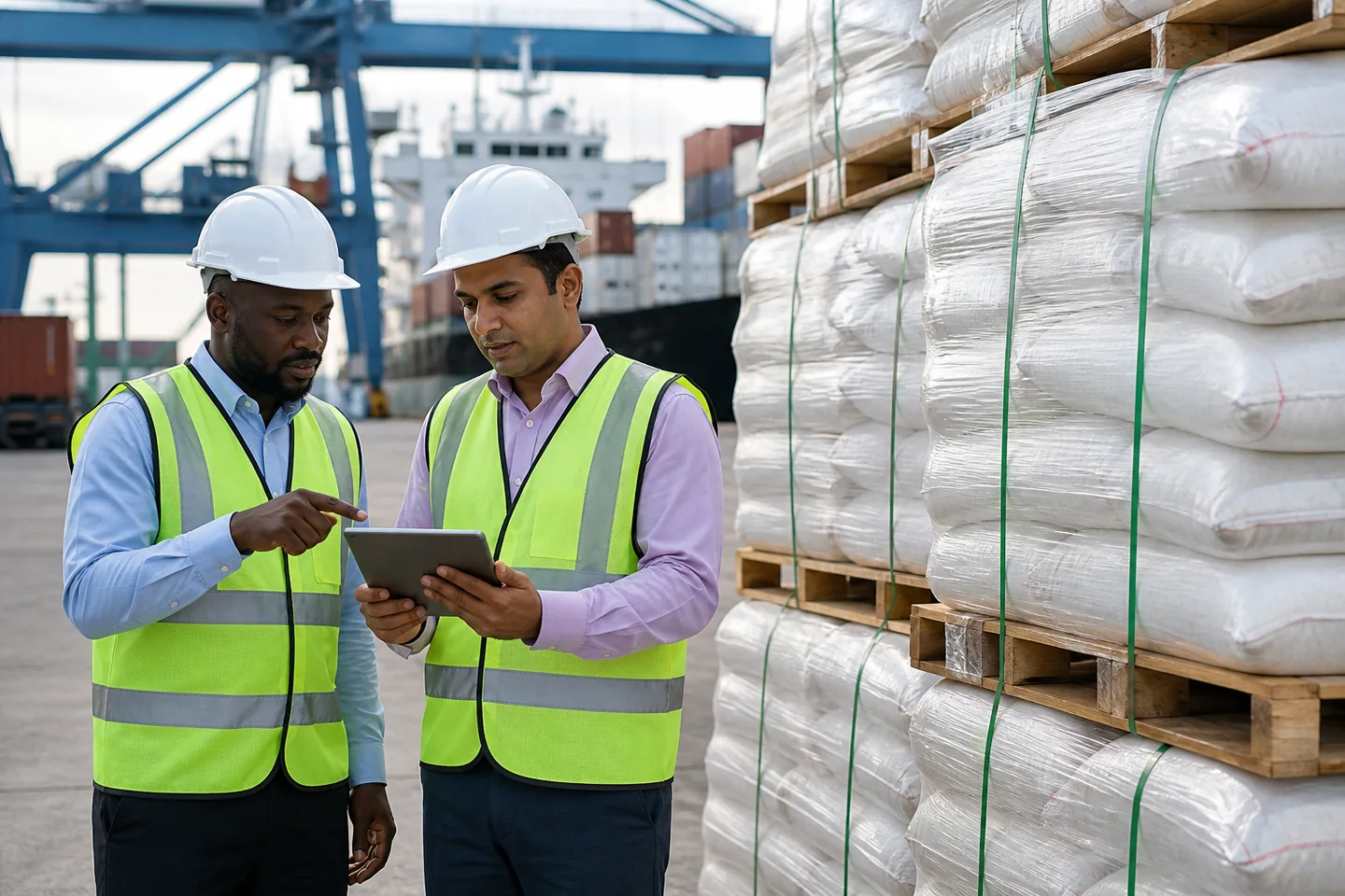JFT Agro editorial image showing East Africa agro cargo inspection