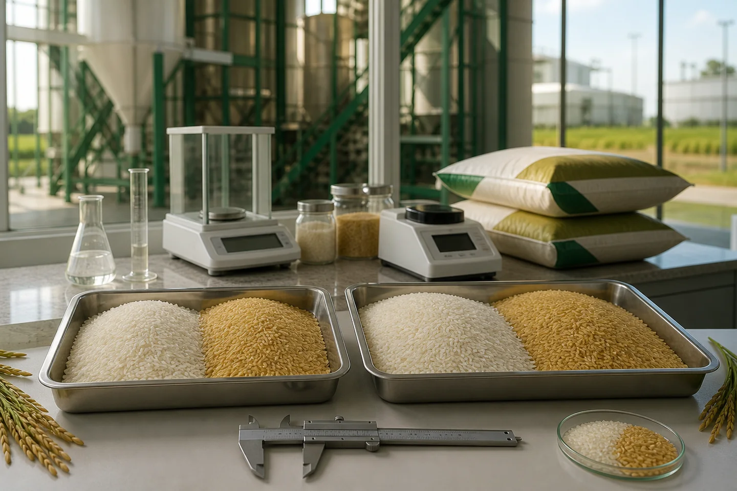 JFT Agro editorial image showing India and Thailand rice grade comparison