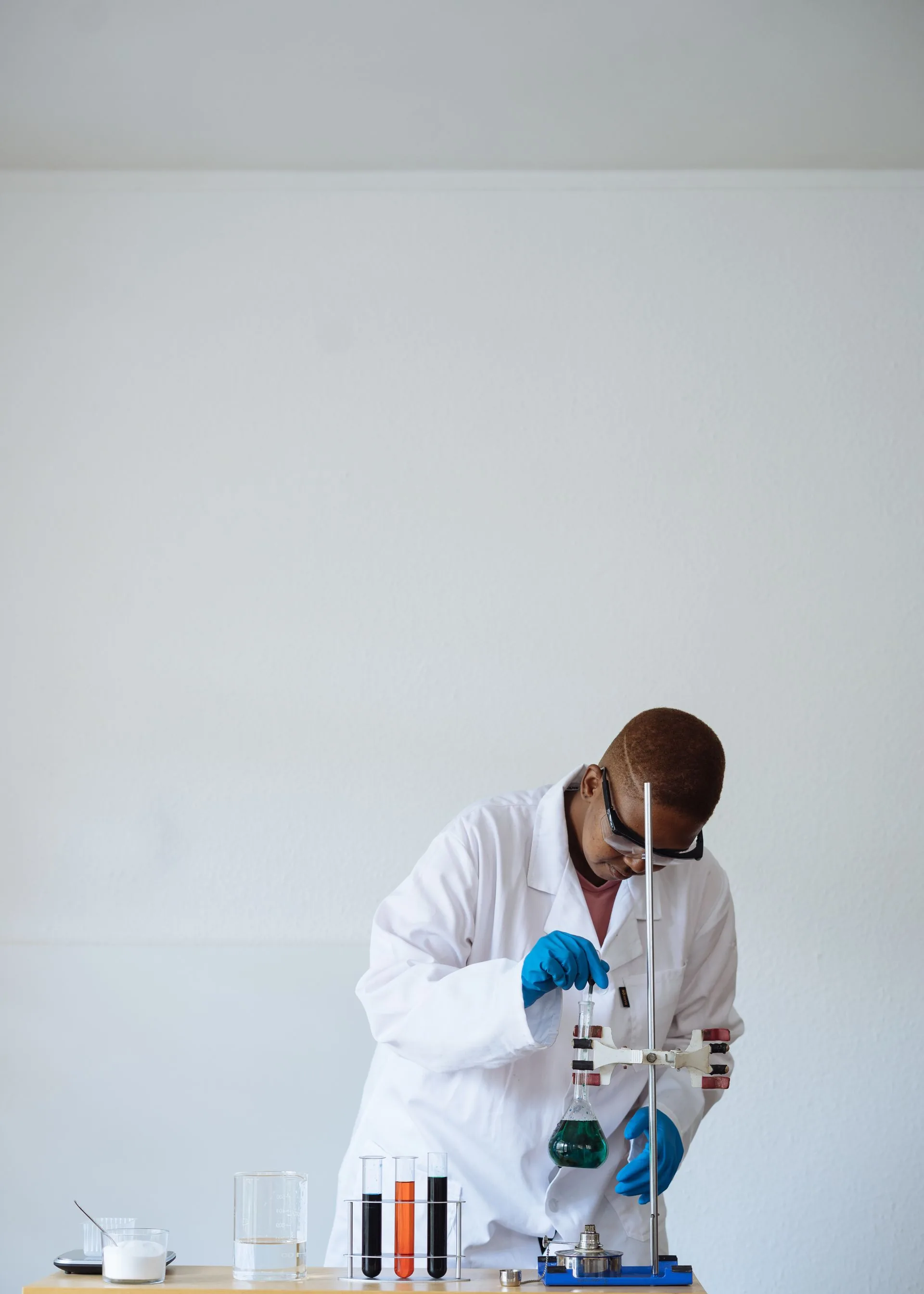 Laboratory specialist reviewing analytical test results