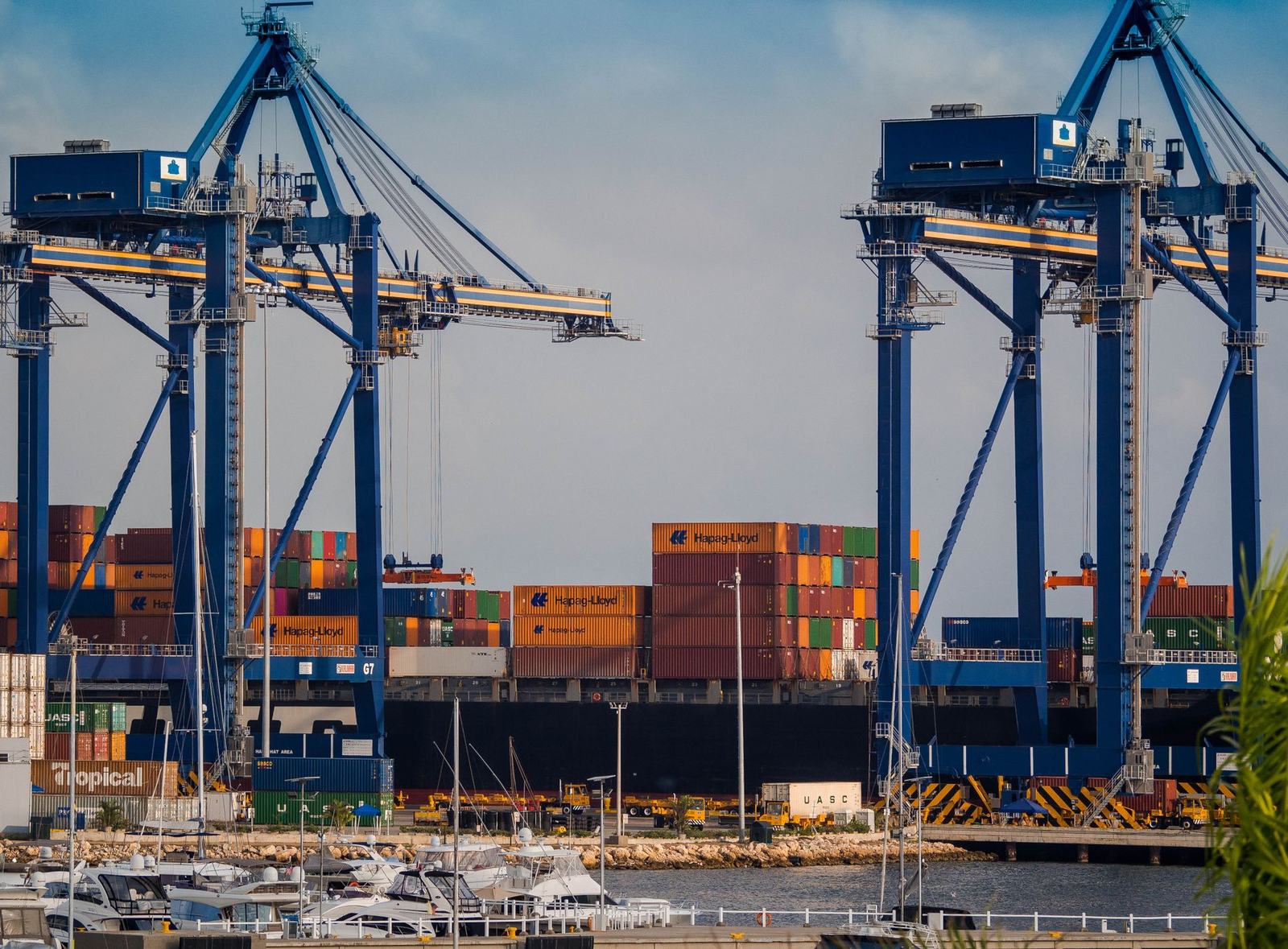 Container terminal serving international trade routes
