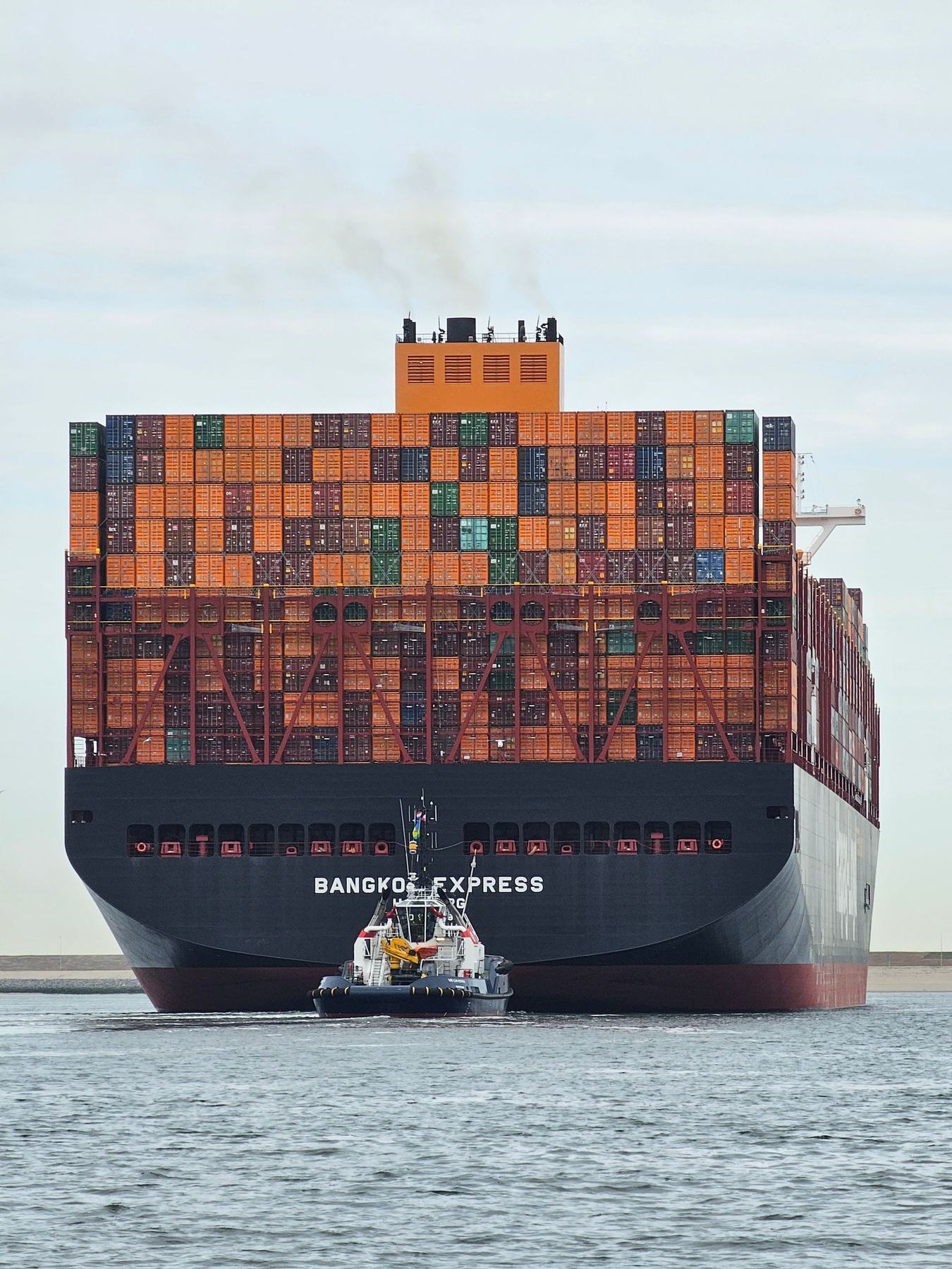 Container vessel representing international trade payments